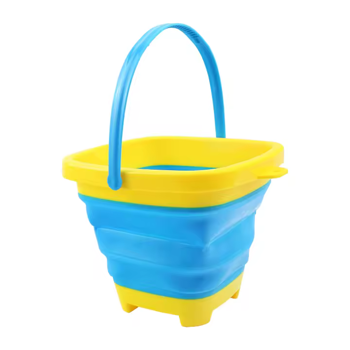 Juguetes de Playa para Niños Multifuncionales Plegables Juego de Agua Cubo de Silicona para Baño - 1