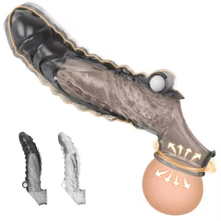 Leten-anillo vibrador vaginal reutilizable para punto G, silicona, retardante de eyaculación, erección más fuerte, clítoris, tapón Anal, Juguetes sexuales para adultos para hombres - 1