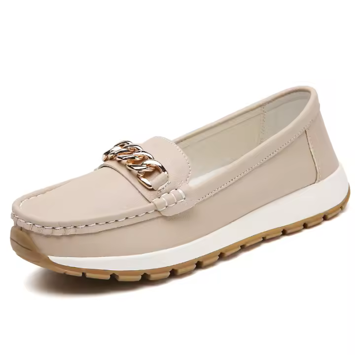 Mocasines para mujer, informales, cómodos, sin cordones, a la moda, zapatos náuticos clásicos - 1