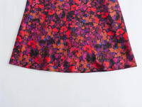 TRAFZA-Vestido largo informal de media manga para mujer, prenda elegante y elegante con estampado de botones y cuello redondo, estilo bohemio, para fiesta - details 9