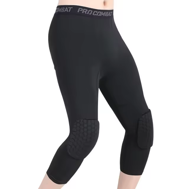 Pantalones de Compresión para Correr Leggings de Gimnasio con Almohadilla de Rodilla - 1