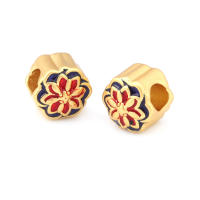 Pulseras de Brass Dorado Mate 4PCS Grande Agujero Abalorios para Hacer Joyas DIY - details 142