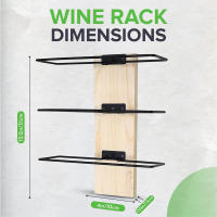 Soporte de Botella de Vino Montado en la Pared Fácil Instalación Decoración de Bar para el Hogar - details 5