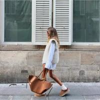 Bolso de mano de color sólido para Mujeres, material de cuero de Vaca, Bolso de axila, moda SO - details 7