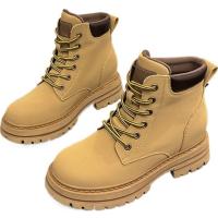 Botas de cuero de invierno de las mujeres, zapatos de algodón de alta calidad caliente, impermeable al aire libre gruesa suela botas de nieve, botas de tobillo de las mujeres - details 1