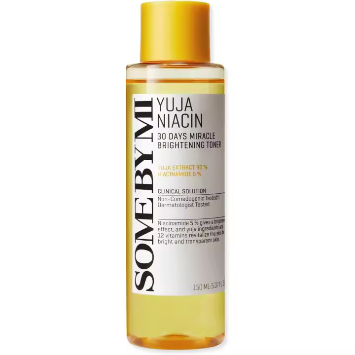 SOME BY MI Yuja Niacin 30 Days Miracle 5.07Oz, 150ml 5% Niacinamida 12 Vitamin Face Toner Iluminador de imperfecciones y melasma para - 1