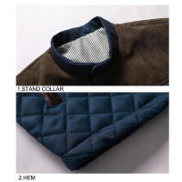 Chaqueta ligera para hombre, parabrisas informal de negocios, chaquetas con cuello elevado con diamantes, ropa de primavera - details 4