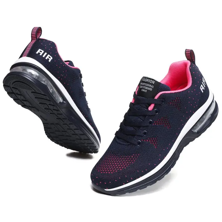 Zapatos con cojín de aire para mujer, zapatos de gimnasio de malla transpirable, zapatillas ligeras antideslizantes para caminar y trotar, zapatos atléticos para correr - 1