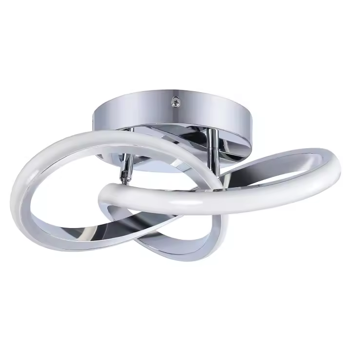 Clover Plafón LED aluminio Goeco plata 22W 25*10cm luz blanca 220V - 1