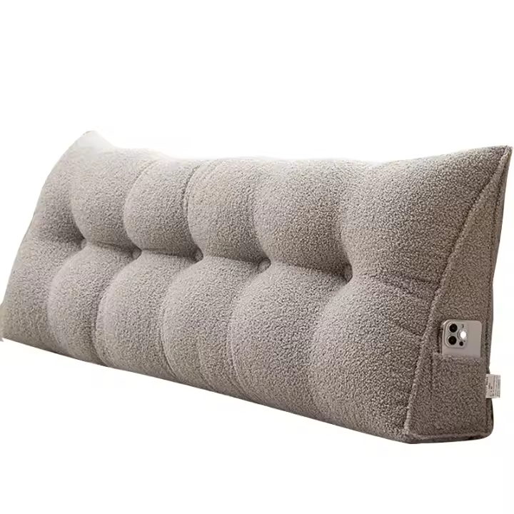 Cabecero Triangular grande, cuña para descanso de cama, almohada de lectura, respaldo, soporte de posicionamiento, cojín con funda extraíble - 1