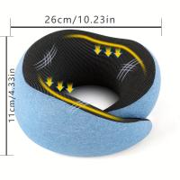 Almohada De Viaje De Espuma Viscoelástica Pura, Suave Y Transpirable, Funda Lavable A Máquina, Kit De Viaje En Avión, Almohada - details 10