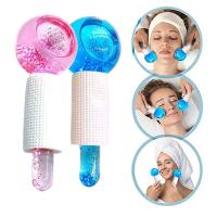 Belleza Hockey sobre hielo energía belleza bola de cristal enfriamiento Globos faciales de hielo onda de agua para rodillo de masaje de cara y ojos cuidado de la piel - details 0