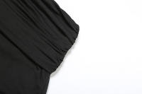 BUNO-Conjunto de 2 piezas de moda plisada para mujer, camisetas sin mangas con cuello bajo y espalda descubierta + Mini pantalones cortos ajustados, trajes sencillos informales clásicos de calle - details 18