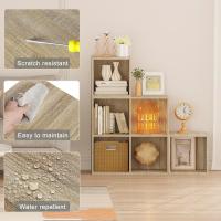 Estanteria Libreria con 6 Compartimentos, Estanteria de Almacenamiento de Madera, para Salon, Estudio y Oficina, Roble Claro, 90x30x90 cm - details 7