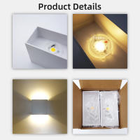 KICAAO Luces de Pared LED Modernas Paquete de 2 6W Luz de Pared Blanca para Sala de Estar, Pasillo, Dormitorio Decoración - details 2