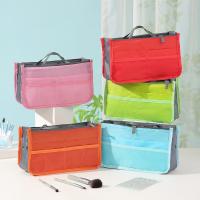 Bolsa de cosméticos portátil, liviana y de gran capacidad, bolsa de baño engrosada con doble cremallera, bolsa central, bolsa de almacenamiento de cable de datos multifunción. - details 6