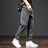 Primavera Verano negro azul Cargo Jeans hombres Streetwear Denim Jogger pantalones hombres holgados Harem Jean pantalones de talla grande - details 20