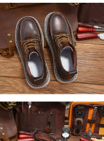 Zapatos de cuero de vaca de alta gama estilo herramienta de piel de vaca de primera capa - details 12