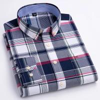 Camisas Oxford 100% algodón para hombre, nueva gran oferta, ropa informal de manga larga a rayas con botones suaves a cuadros, ropa Formal para hombre de talla grande 7XL 6XL - details 12