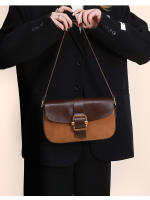 Bolso de hombro retro con diseño de nicho, bolso de axilas con contraste de empalme mate, bolso de mensajero versátil de alta gama de gran capacidad - details 2