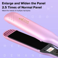 Plancha de pelo Ubeator, plancha de pelo 2 en 1 de calentamiento instantáneo de doble voltaje de titanio, rizador de pelo - details 1