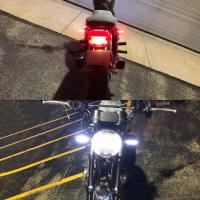 Luces de freno y circulación diurna para motocicleta, indicadores superbrillantes de 4 piezas, 12V, para Moto, Scooter, Quad Cruiser, todoterreno, Blanco/rojo/ámbar - details 4