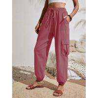 Pantalones de cintura elástica para mujer, pierna con bolsillos, estilo coreano, moda estética clásica - details 11