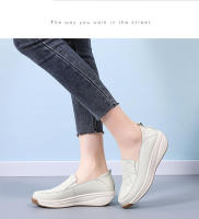 Zapatos Deportivos Casuales Para Mujer Con Suela Gruesa Talla plus 43 Material Superior De Cuero Genuino Transpirable Y Ligero Moda Zapatos Para Caminar - details 9