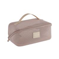 Bolsa de maquillaje de mano de malla portátil informal, bolsa de aseo de almacenamiento con cremallera ligera, estuches de cosméticos cuadrados de gran capacidad para exteriores - details 5