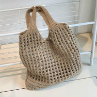 Bolso de hombro tejido con diseño hueco Vintage para mujer, bolsos de mano de gran capacidad, bolsos de viaje de verano para mujer, bolsos de playa - details 13