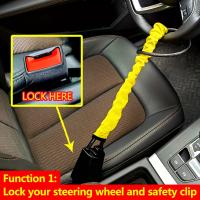 Cerradura de seguridad antirrobo para coche, Combo de volante y cinturón de seguridad, resistente, para carros de Golf, 1 unidad - details 0