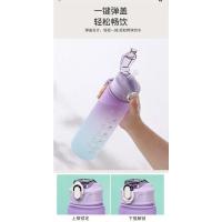 Botella de agua deportiva de 900ML con marcador de tiempo, taza a prueba de fugas, botella de agua portátil motivacional para deportes al aire libre, Fitness, sin BPA - details 2