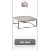 Mesa Auxiliar de Salón con Compartimento Abierto 50x50x50cm Mesa de Centro Café Blanco Lacado - details 12