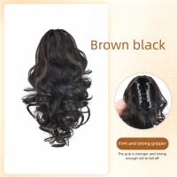 Extensiones de cola de caballo, Clip de garra, peluca de cola de caballo, Clip en Natural, corto, ondulado, rizado, cola de caballo falsa y esponjosa, postizo para uso diario - details 13