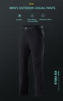 LNGXO Pantalones de Senderismo Secado Rápido, Impermeables, Elasticidad - details 4