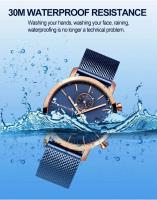 Reloj deportivo de acero inoxidable para hombre de lujo premium, 44,5 mm, multifuncional, moda, oro, negro, negocios, 3 bar, resistente al agua, reloj de pulsera de cuarzo para hombre - details 14