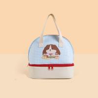 Bolsa de almuerzo de dibujos animados de doble capa, bolsa térmica aislada de gran capacidad para Picnic, bolsa de mano aislada a prueba de fugas para niñas - details 6