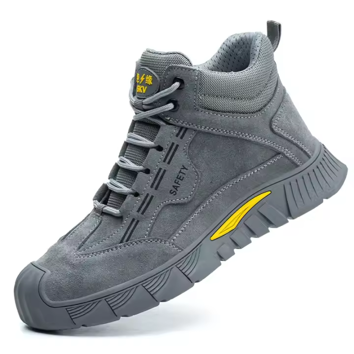 Zapatos de Trabajo para Hombres de Acero Punta Alta Anti-Estrezado Anti-Perforación de Alta Calidad - 1