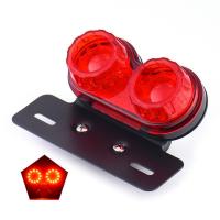 Luz trasera de motocicleta con soporte de matrícula, lámpara de marcha integrada, freno y señal de giro, 40-LED, 40W, para Harly, Street Bike, Cruiser, Chopper, Rojo - details 0