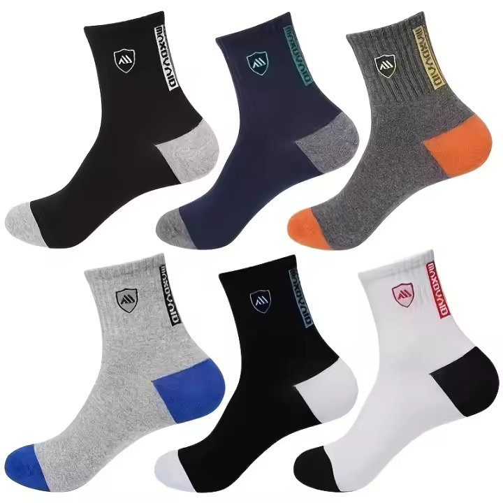 5 Pares de Calcetines Deportivos de Moda para Hombres, Transpirables y Antisudor, Cómodos y Suaves, Adecuados para Primavera, Verano y Otoño. - 1