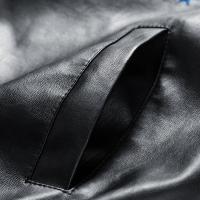 Primavera y otoño nueva ropa de motocicleta para hombres marca de moda chaqueta de cuero PU chaqueta fina moda abrigo bordado - details 8