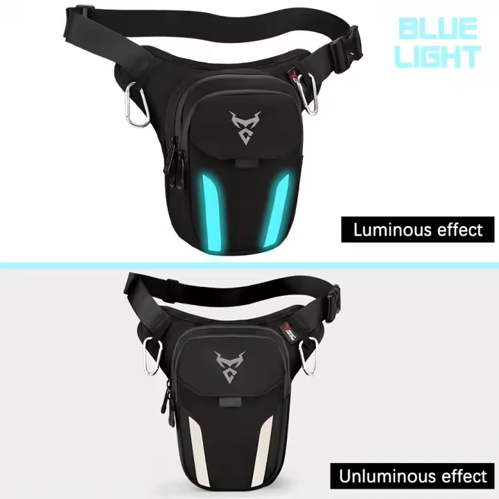 MOTOCENTRIC Motocentric Luz LED Motociclismo Bolsa de pierna Gran capacidad Motocross Riñonera Casual Viaje Ligero Moto Bolsa Hombres - 1