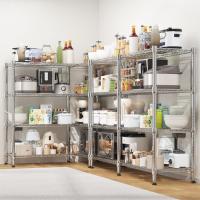 Estantería de Almacenamiento de 4 Niveles de Metal Ajustable en Altura para Cocina y Despensa - details 11