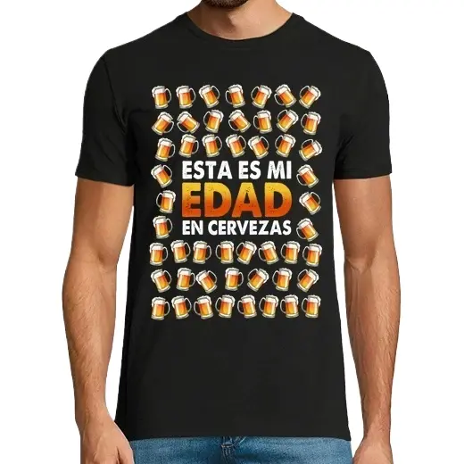 50 Cervezas Regalo Cumpleaños 50 Años Cerveza Alcohol Graciosa Camisetas CERVEZA,Pack Regalo Camiseta Personalizada - 1