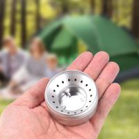 Mini estufa de mochila de 40ml, quemador de alcohol de aluminio con parabrisas pequeño de acero inoxidable, estufa portátil para acampar al aire libre - details 3