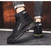 Botas Martin altas para hombre, zapatos de seguridad transpirables, impermeables, antideslizantes, para deportes de invierno, suela de goma, novedad de 2025 - details 14