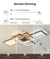 Lámpara de Techo Rectangular Grande TOMAXIN 140CM para Sala Dormitorio Iluminación Moderna Led Control Remoto Material Aluminio Producto Peligroso Normal - details 1