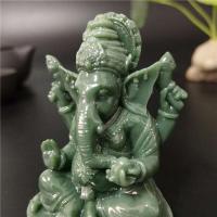 Estatua de Ganesha, decoración de casa y jardín, escultura de Dios elefante indio, artesanías de piedra de Jade hechas a mano, decoración del hogar, estatuas de Buda - details 8
