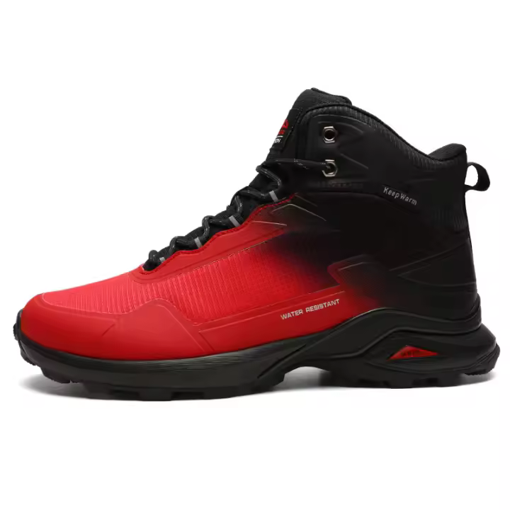 Zapatillas altas de terciopelo impermeables, zapatillas de senderismo a prueba de frío, botas de nieve. - 1