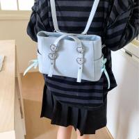 Bolsos de hombro con cinta de gama alta para ocio, mochila versátil de cuero PU con pajarita, bolsos de mano dulces de gran capacidad para mujeres y estudiantes - details 6